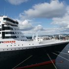 Mit der Queen Mary 2 im Hafen von Öslo