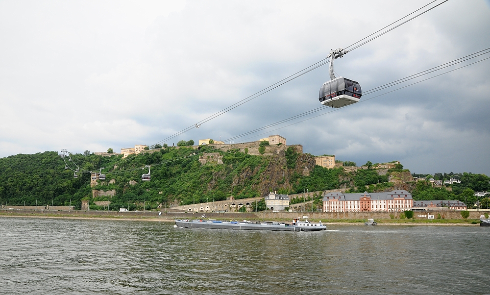 Mit der Seilbahn auf die Festung Ehrenbreitstein...