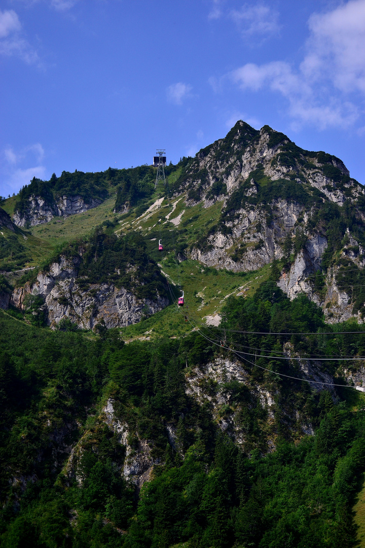 Mit der Seilbahn zum Hochfelln hinauf