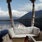 mit der Shikara auf dem Dal Lake in Srinagar.