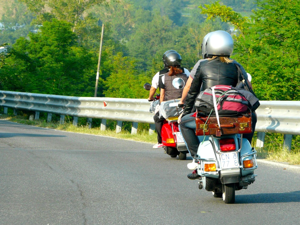 Mit der Vespa unterwegs