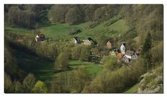 Mit diesem Blick von Rothenburg o. d. Tauber...