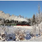 Mit doppelter Dampfkraft im erzgebirgischen Schnee