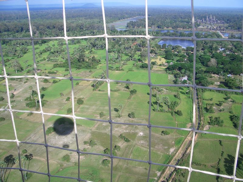 Mit einem Ballon über Angkor