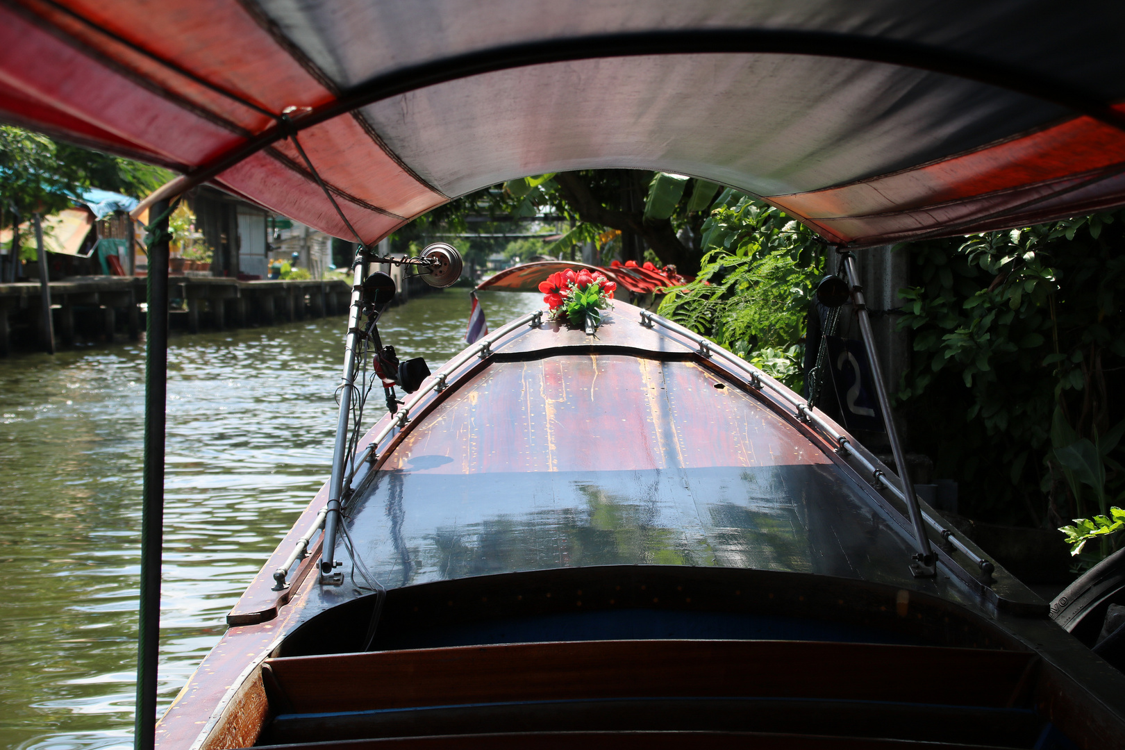 Mit einem Longtailboat auf einem der vielen Khlong's Bangkok's