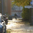 Mit Fahrrad im Herbst