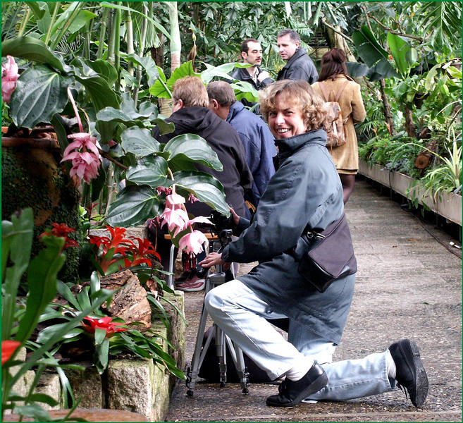 ...mit Gaby im Orchideenhaus ...