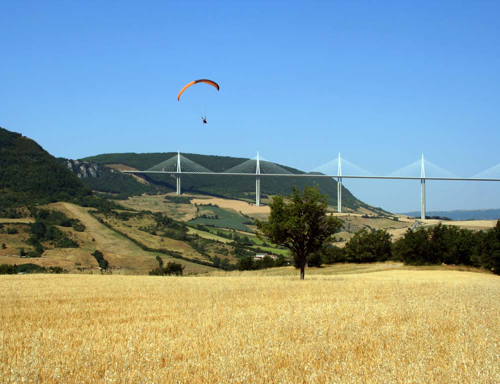 Mit Gleitschirmflieger