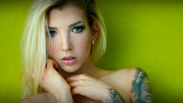 Mit grünem Background