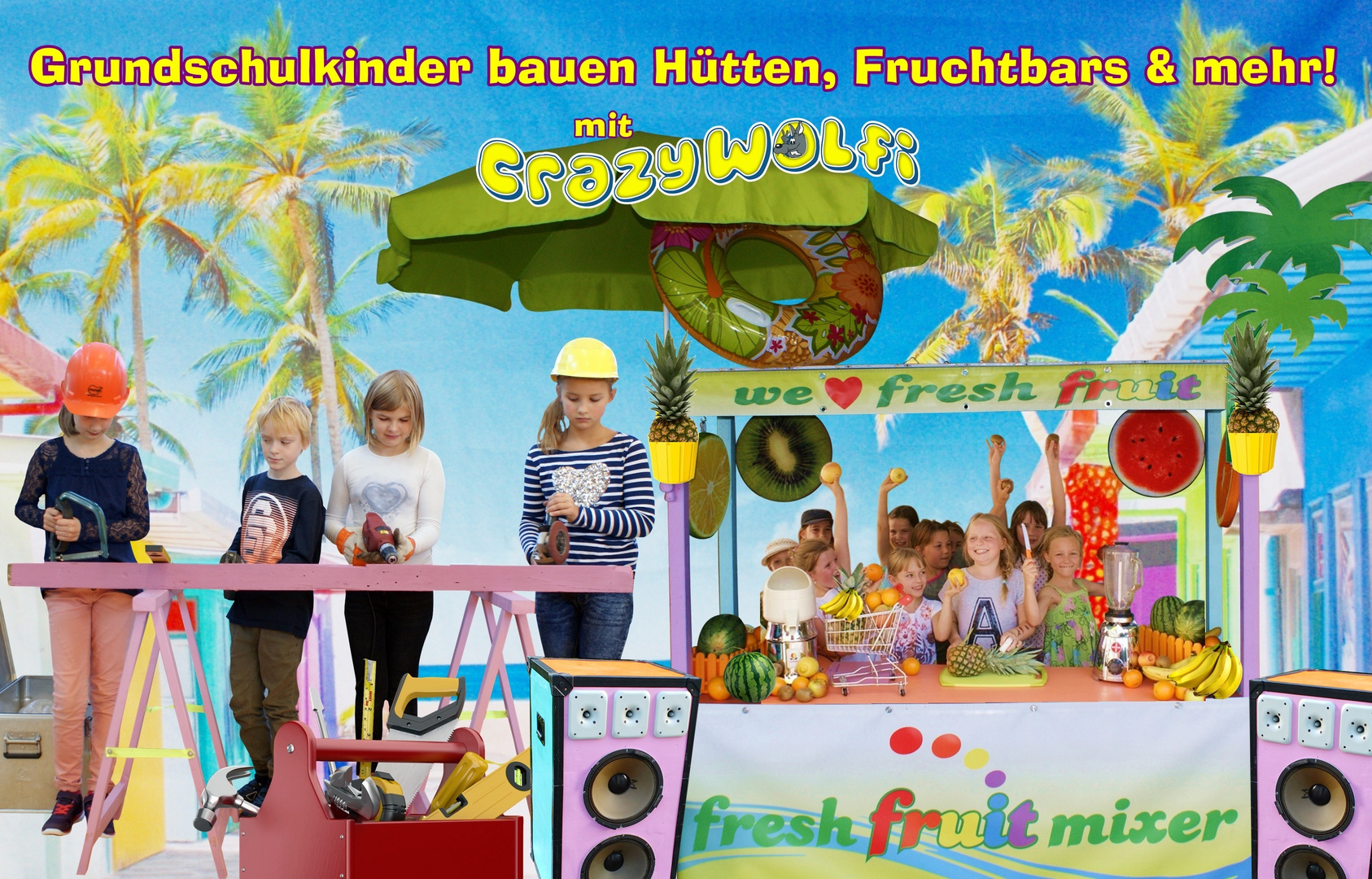 Mit Grundschulkindern bauen