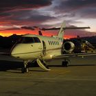 Mit Hawker 800 in Salzburg