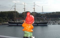 Mit Heribert auf dem Travemünder Leuchtturm