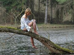 Mit Katrin am Teich 1