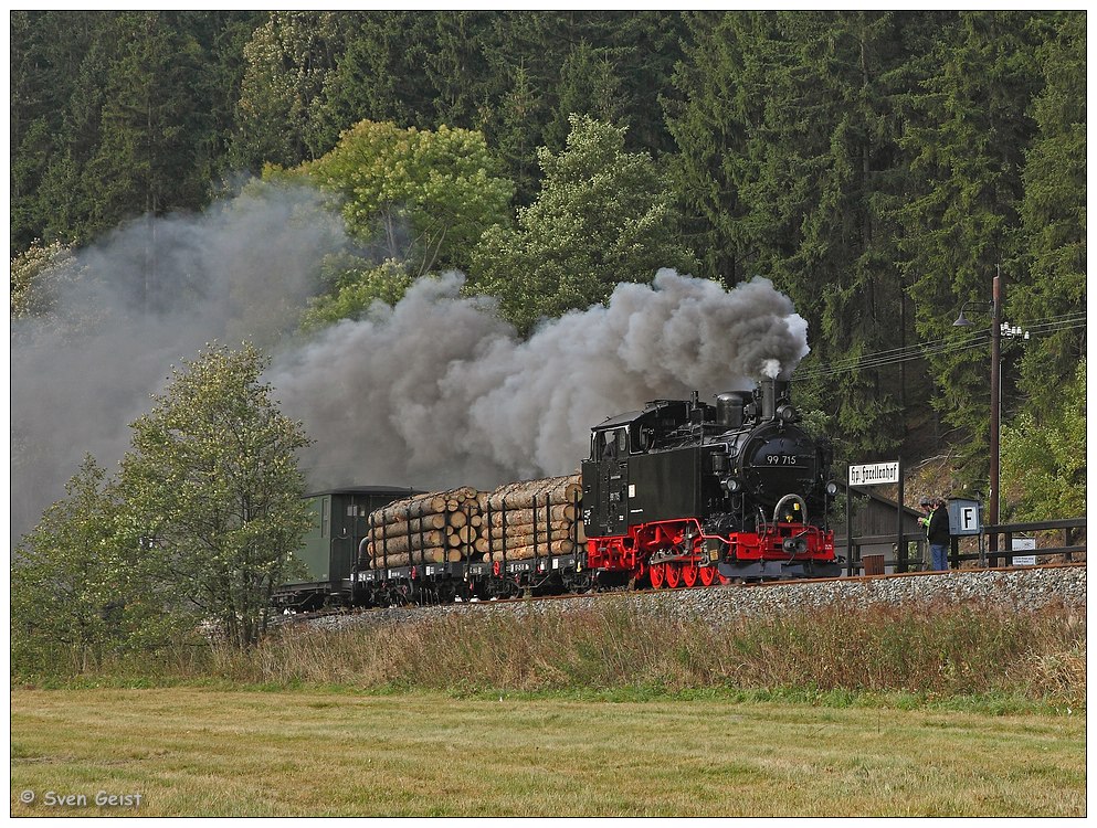 Mit Langholz am Haltepunkt Forellenhof