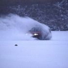 Mit meinem Mazda auf einem zugefrorenen Backersee