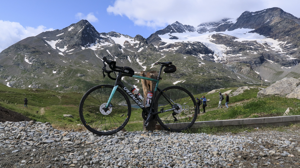 Mit meinem neuen Bike auf dem Berninapass