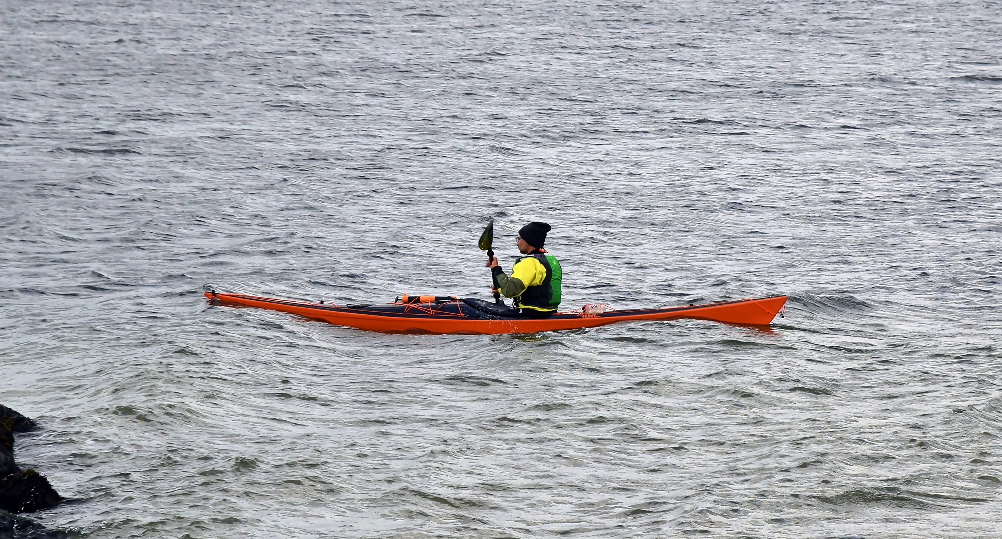 Mit Muskelkraft auf der Kieler Förde im Oktober