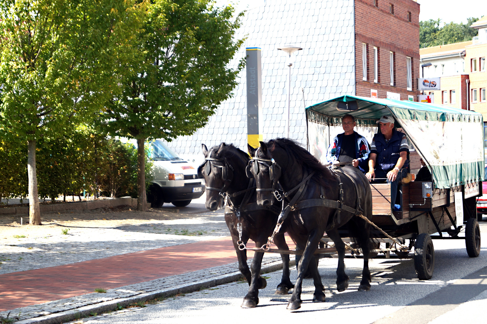 Mit Pferd und Wagen