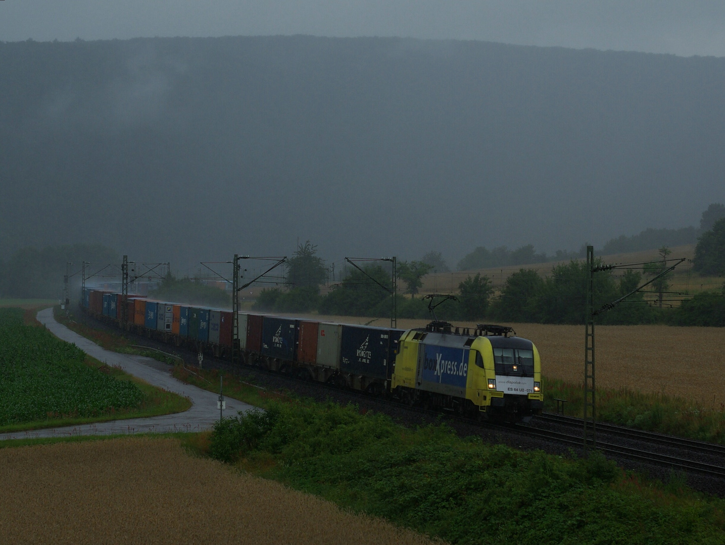 Mit Regenschirm....