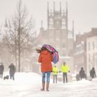 Mit Regenschirm gegen den Winter