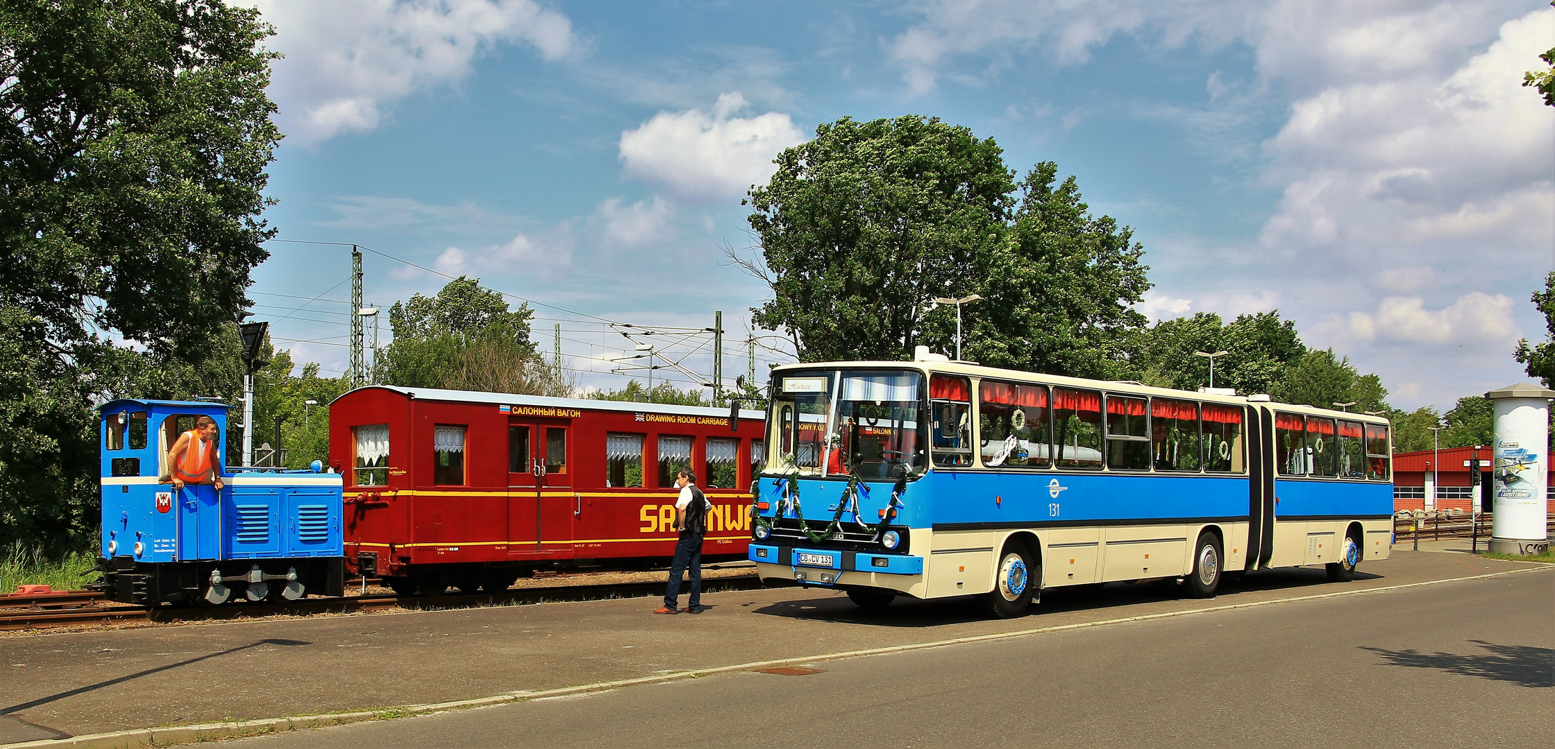 Mit Salonwagen...