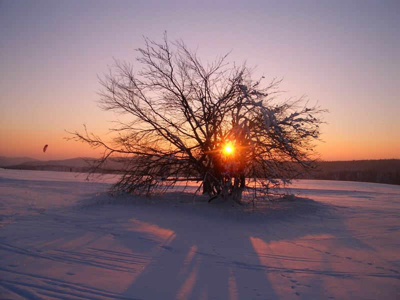 ...mit Schnee bedeckt...