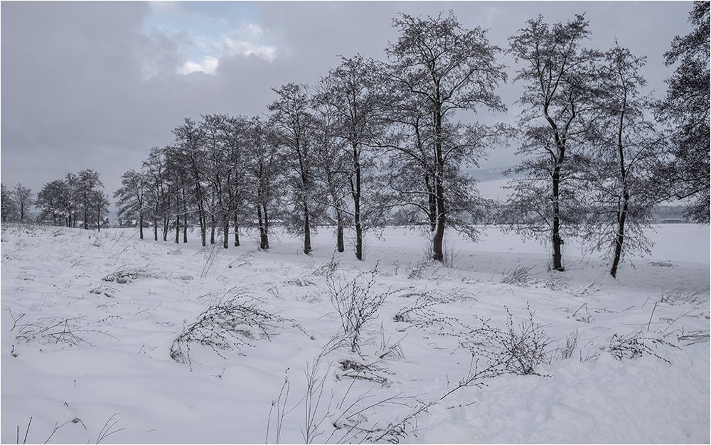 Mit Schnee bedeckt...