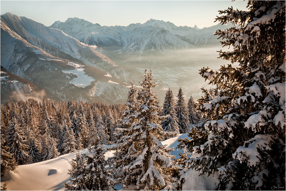 Mit Schnee gezuckert