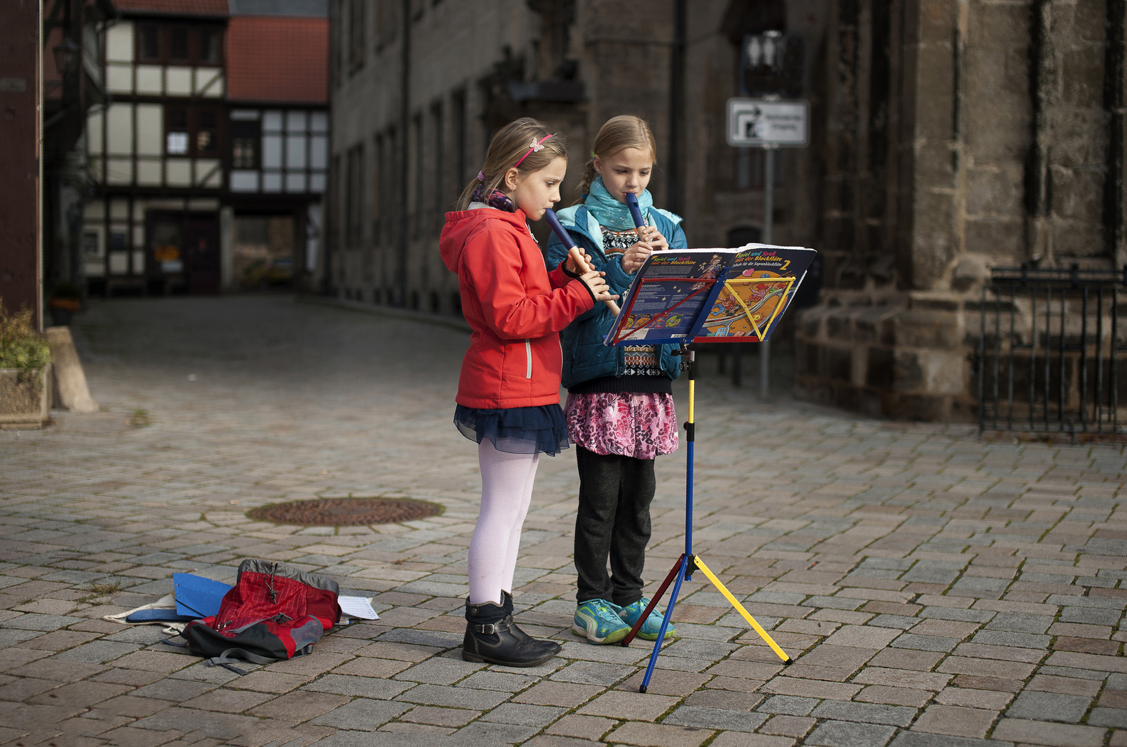 Mit Straßenmusik...