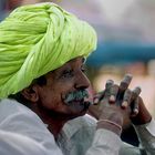 Mit Turban am Pushkar Mela