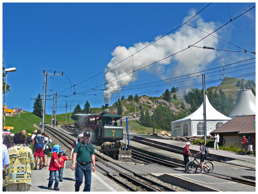 mit Volldampf der Rigi Kulm entgegen