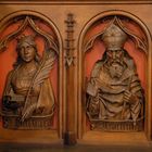 Mitbringsel von unserer Kapellenfahrt: Holzschnitzereien an der rechten Altarseite
