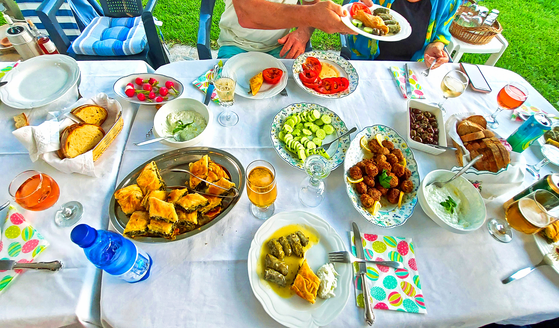 Mittagessen im Garten