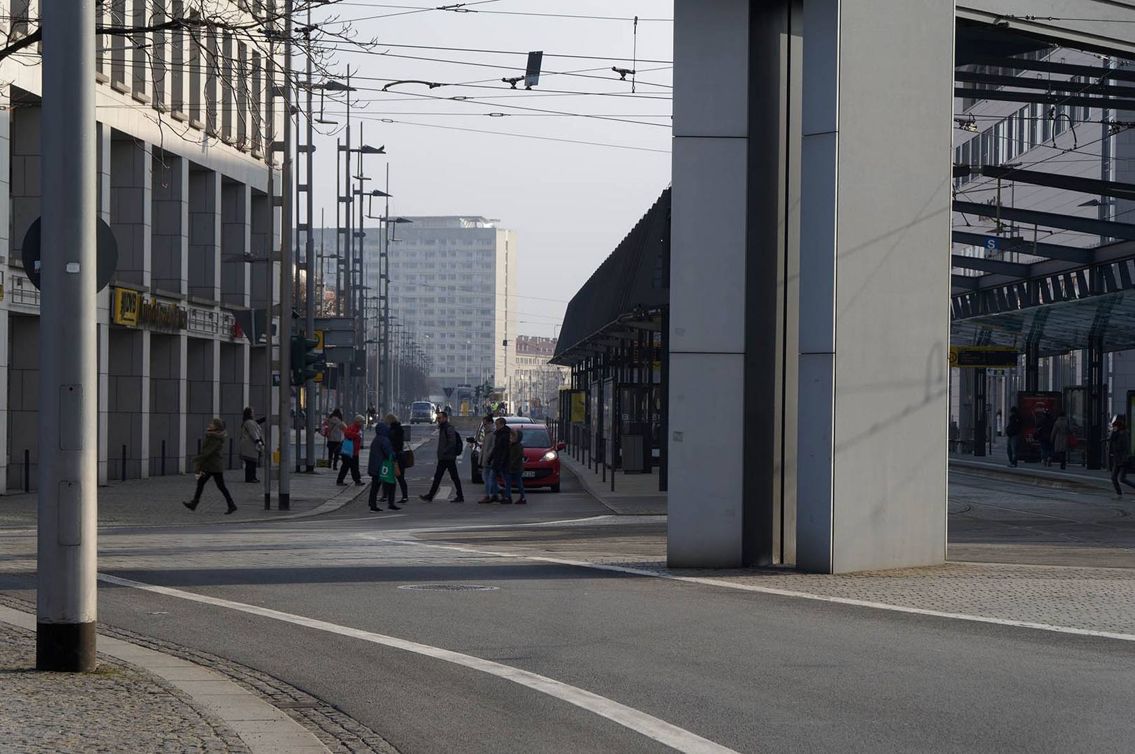 Mittags an einem Wintertag in Dresden