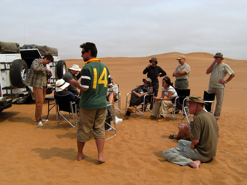 Mittagspause in der Namib-Wüste