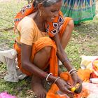 Mittagspause Teepflückerin in der Nähe von Sylhet/ Bangladesch