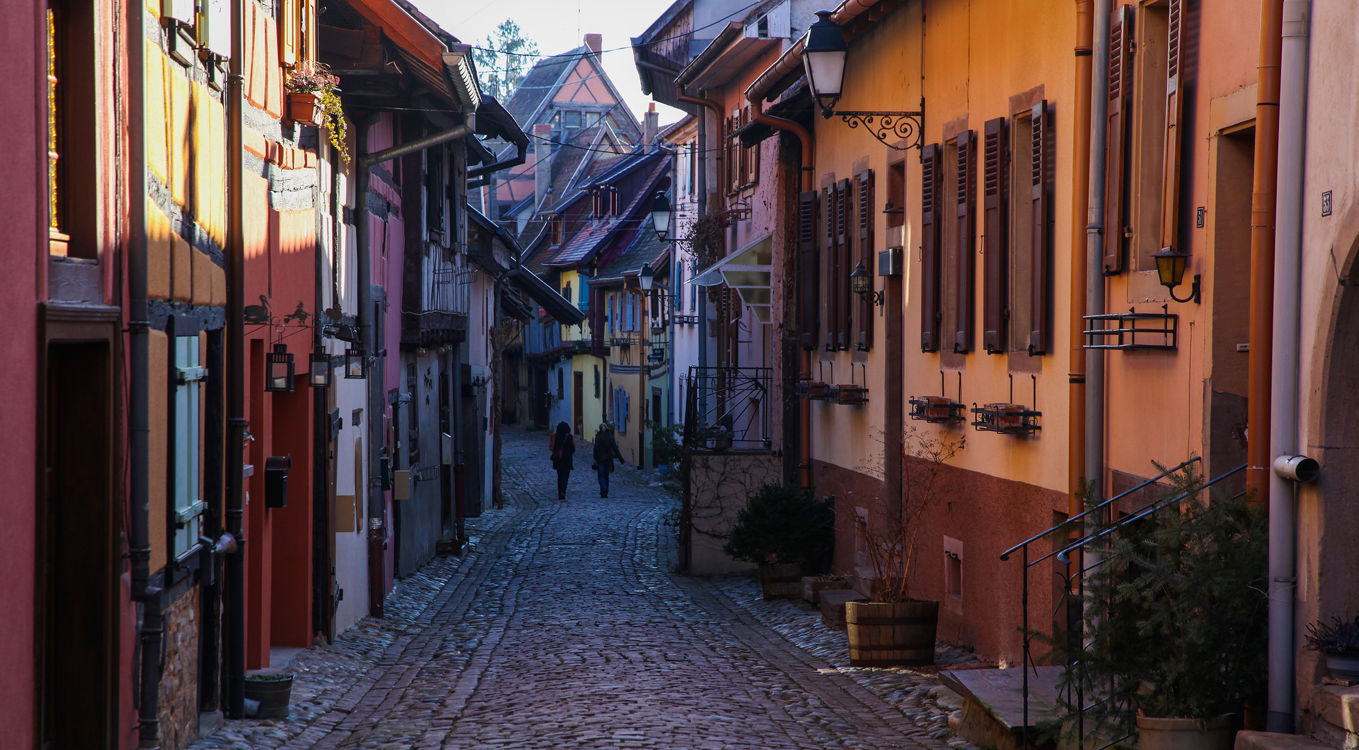 Mittelaltergasse im Elsaß