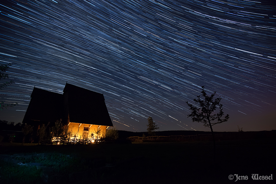 Mittelalterhaus Nienover bei Nacht