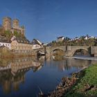 Mittelalteridylle an der Lahn bei Runkel im Frühling 