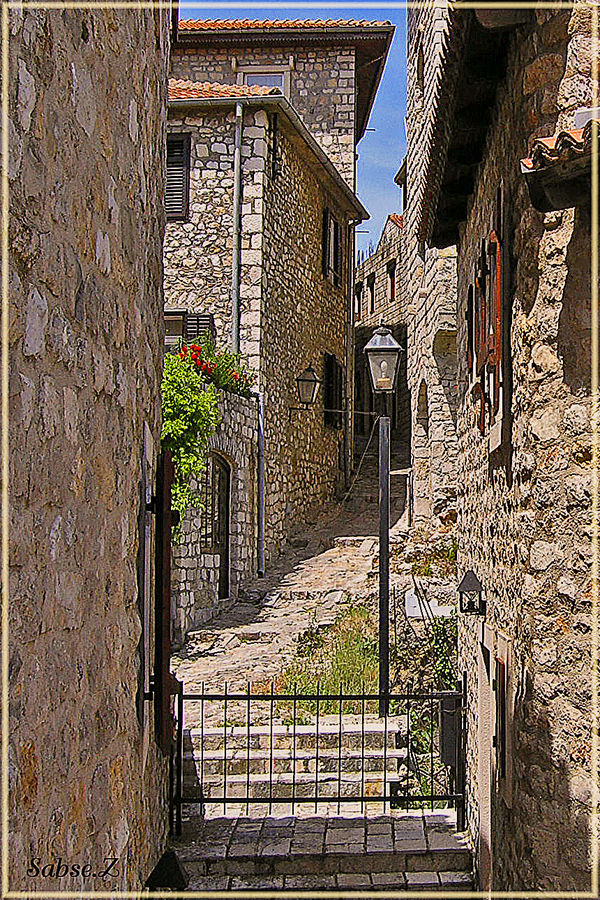 Mittelalterliche Dorfgasse