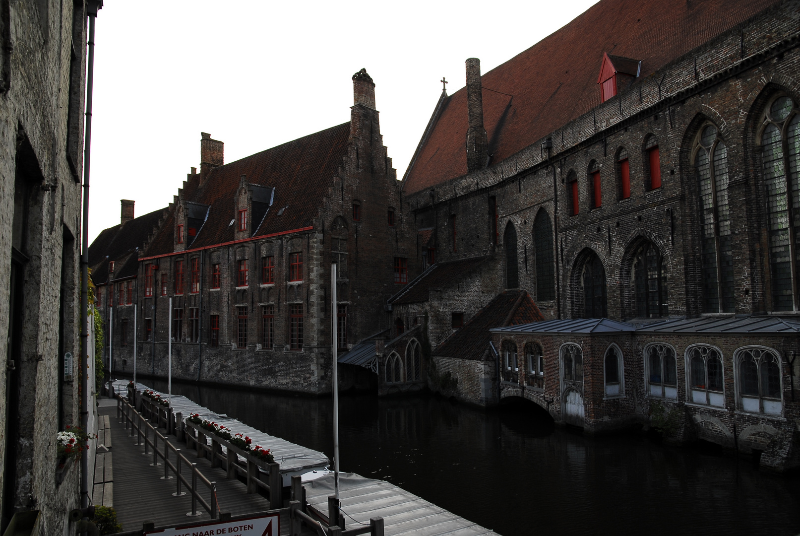 Mittelalterliche Perspektive in Brügge, Belgien