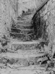 Mittelalterliche Treppe zur Burg....