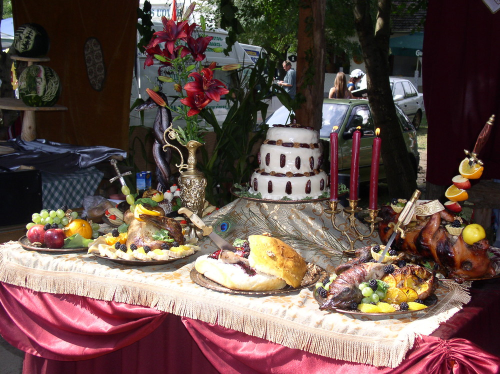 Mittelalterliches kochen. Südungarn, nähe Balaton in Nagyszakácsi - 2005 erlebt