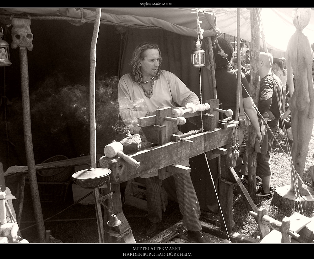 Mittelaltermarkt Hardenburg - Bad Dürkheim - Drechsler