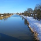 Mittellandkanal am sonnigen Wintertag