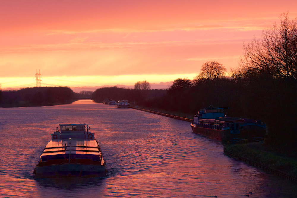 Mittellandkanal mal ganz stimmungsvoll