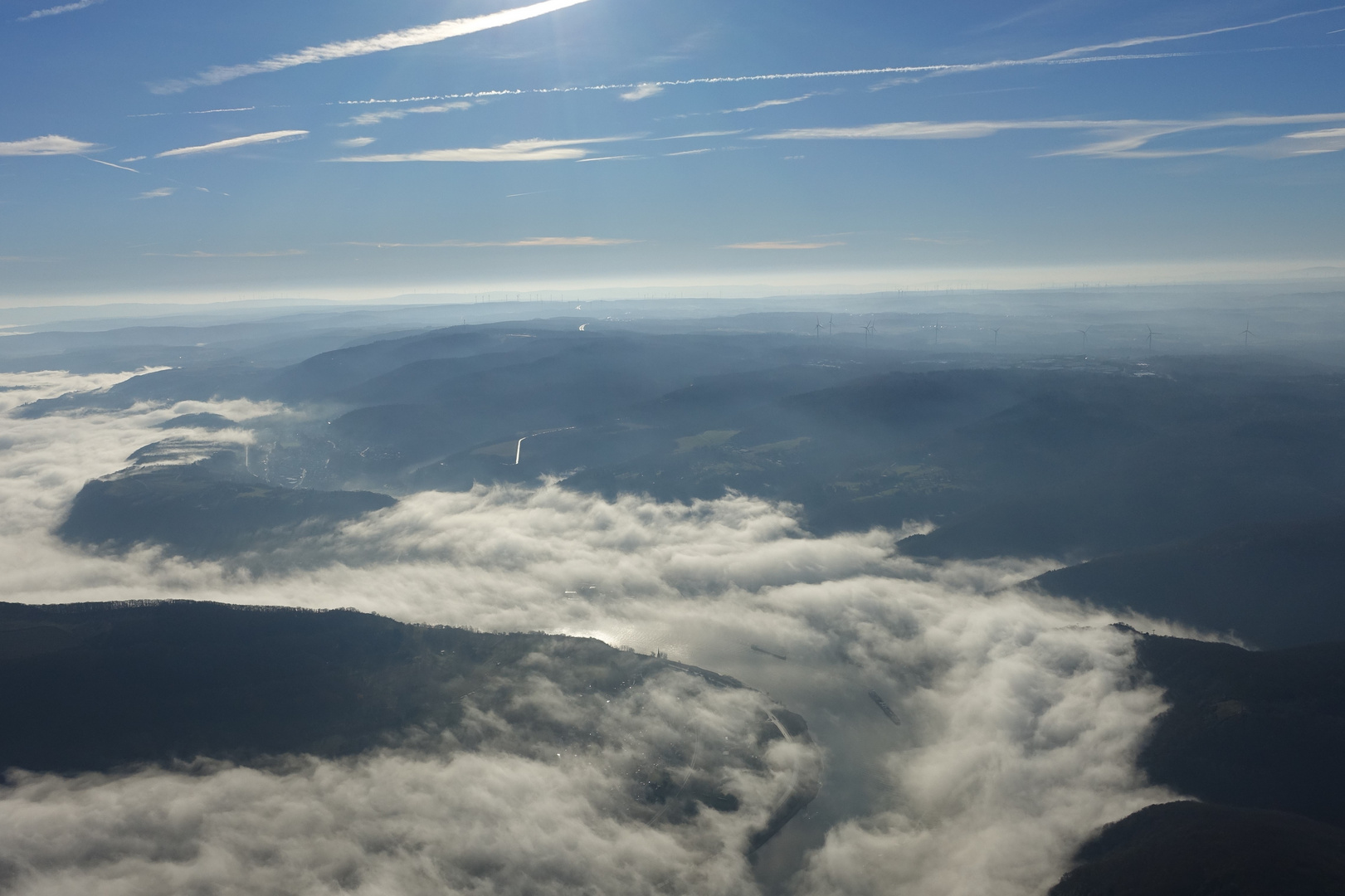 Mittelrheintahl mit Bodennebel