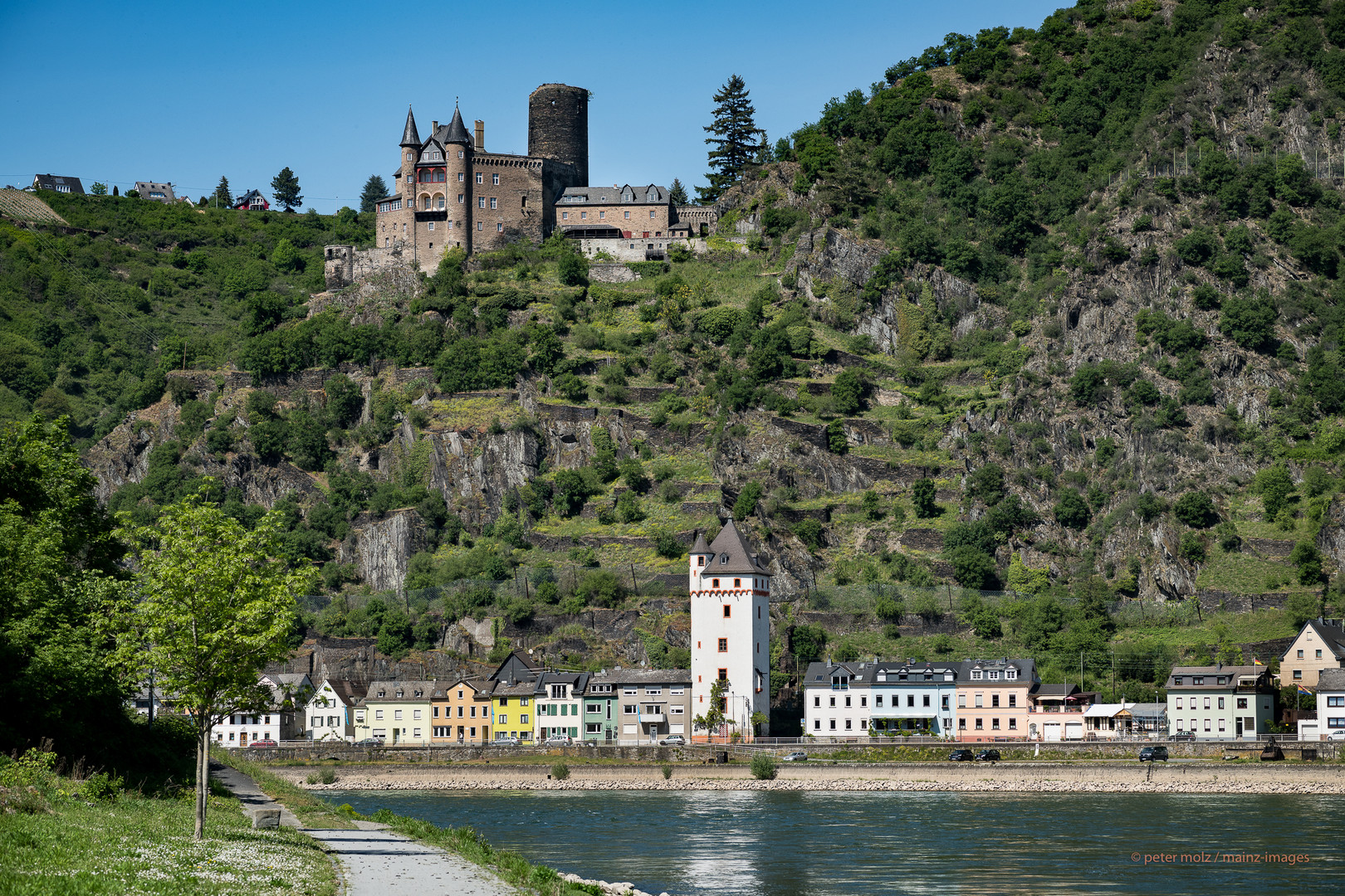 Mittelrheintal - Burg Katz oberhalb Sankt Goarshausen