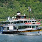 Mittelrheintal - Das Schaufelradschiff "Goethe" bei der Anfahrt auf Boppard | Juni 2021