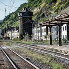 Mittelrheintal - Der Bahnhof von Kaub in Zeiten der Coronoia